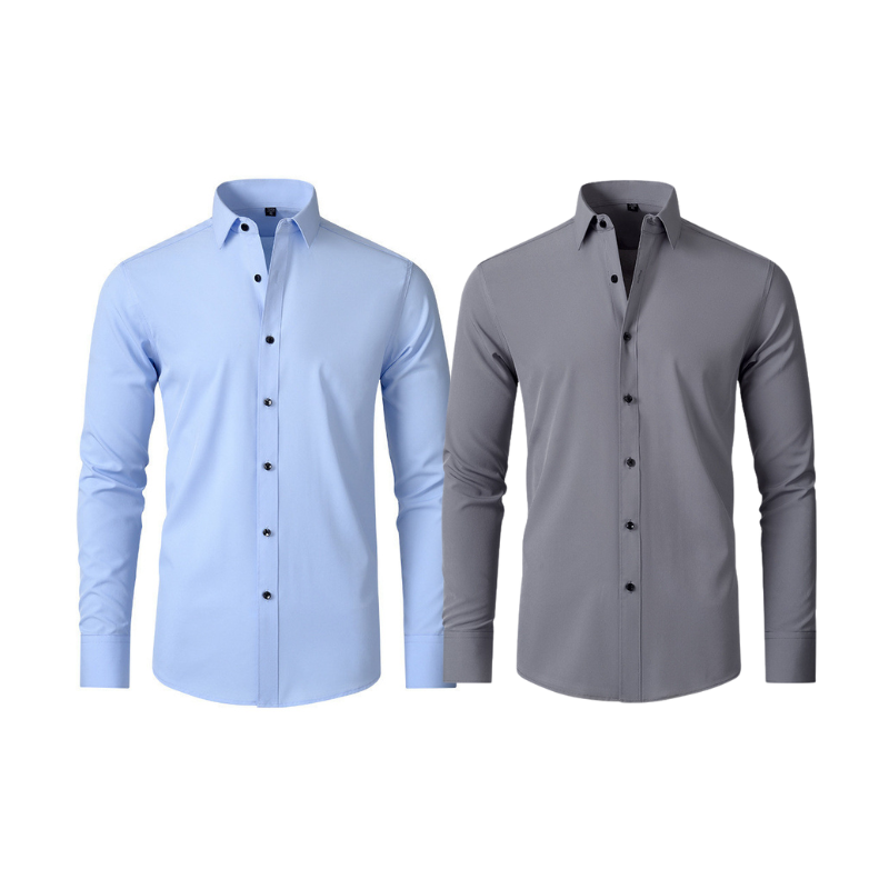 Pague 1 Leve 2 | Camisa Social Ultra Tech Italian + Brinde Relogio Casual Luxo