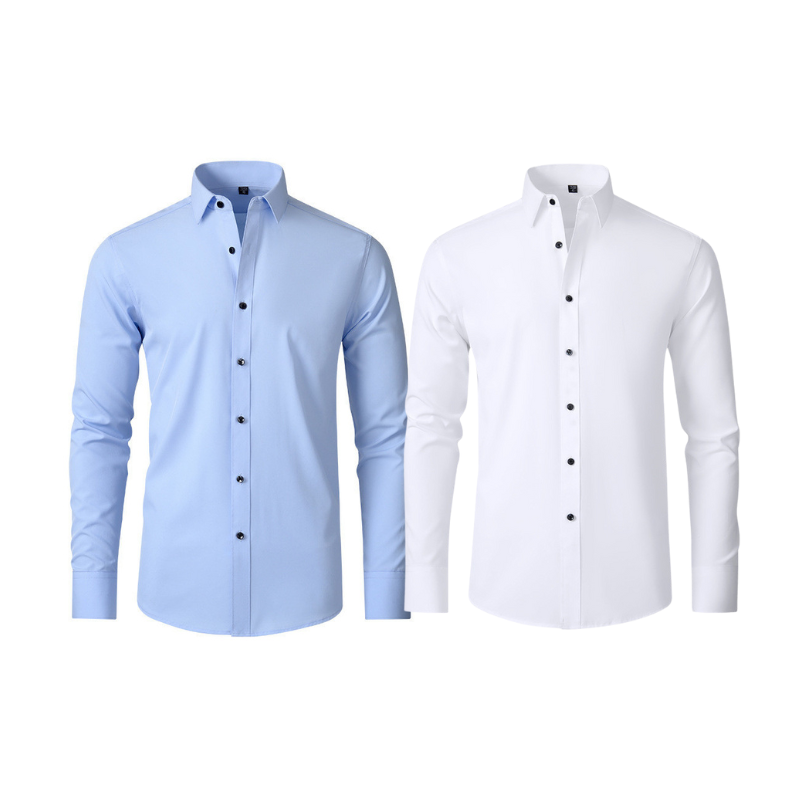 Pague 1 Leve 2 | Camisa Social Ultra Tech Italian + Brinde Relogio Casual Luxo