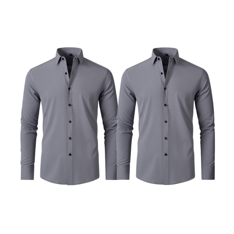 Pague 1 Leve 2 | Camisa Social Ultra Tech Italian + Brinde Relogio Casual Luxo