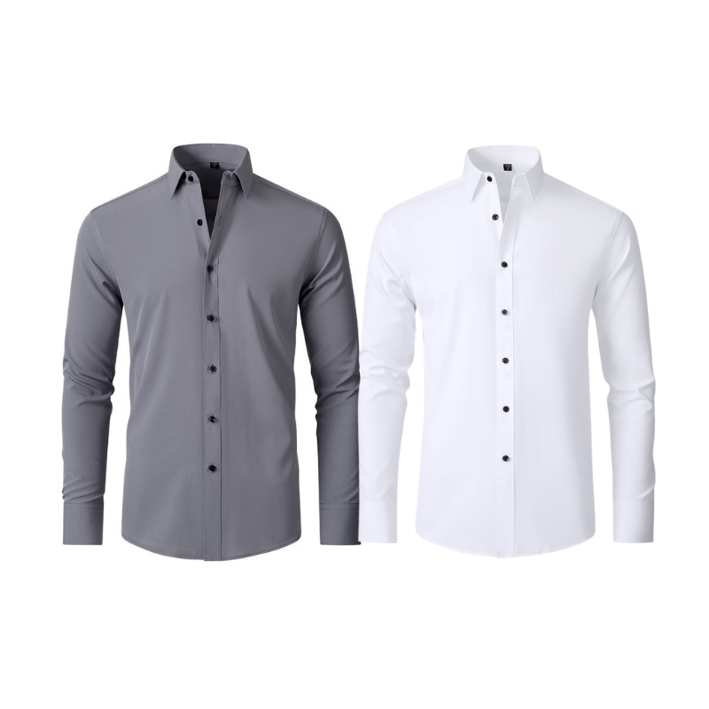Pague 1 Leve 2 | Camisa Social Ultra Tech Italian + Brinde Relogio Casual Luxo
