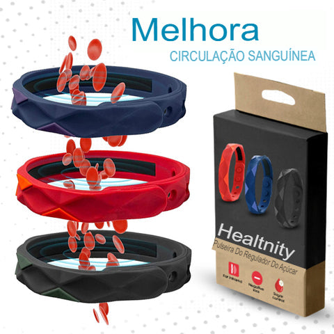 Healthify™ Pulseira reguladora de açúcar + EBOOK 107 receitas pró-diabetes (BRINDE)