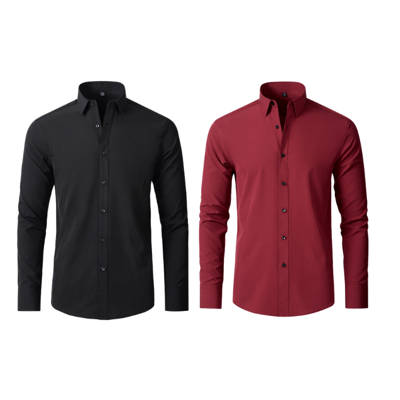 Pague 1 Leve 2 | Camisa Social Ultra Tech Italian + Brinde Relogio Casual Luxo