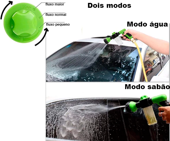 Pistola d'Água Mimus 8 em 1 + brinde exclusivo