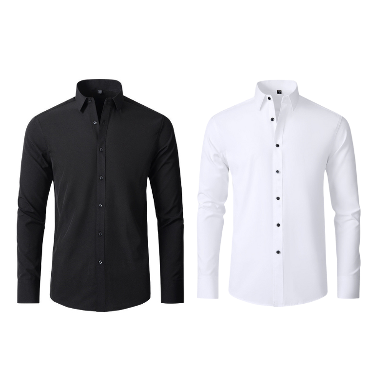 Pague 1 Leve 2 | Camisa Social Ultra Tech Italian + Brinde Relogio Casual Luxo