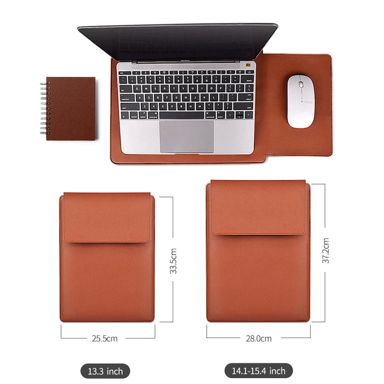 Capa em Couro com Suporte para Notebook