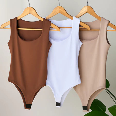 Kit 3 Bodys Feminino Bory Collant Decote Quadrado