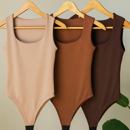 Kit 3 Bodys Feminino Bory Collant Decote Quadrado