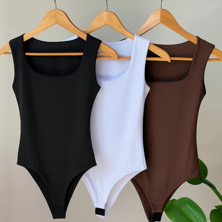 Kit 3 Bodys Feminino Bory Collant Decote Quadrado