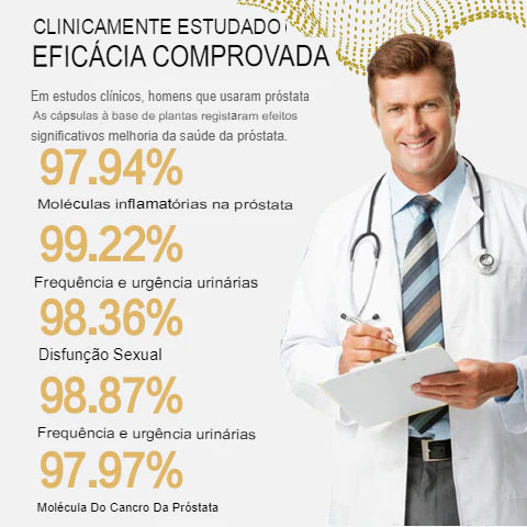 Cápsulas de ervas naturais da próstata FemiPure™ - apoiam a função reprodutiva masculina