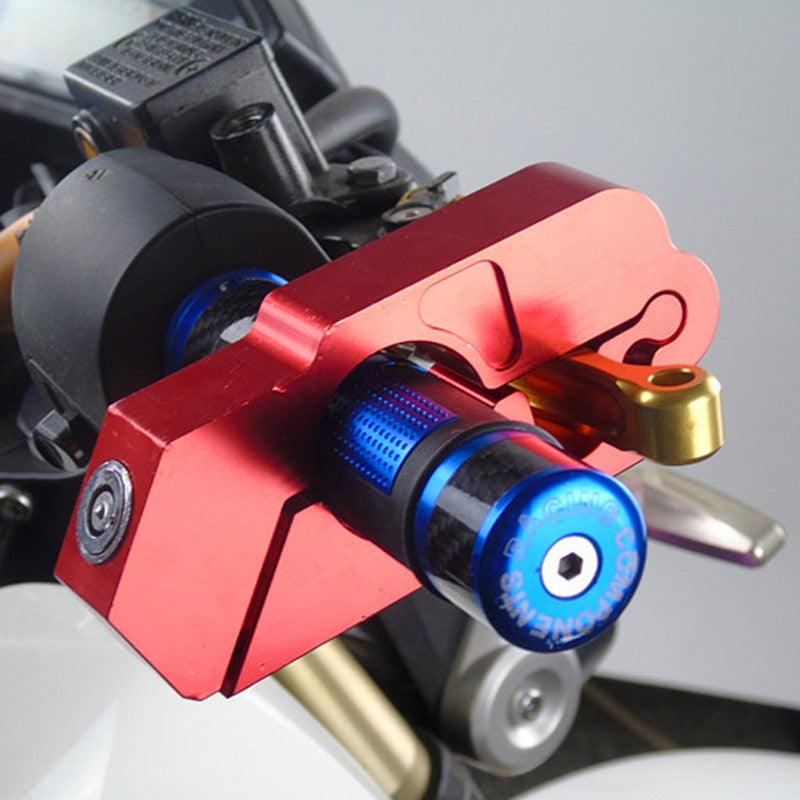 Cadeado Trava Manete Moto Antifurto Aluminio Anodizado