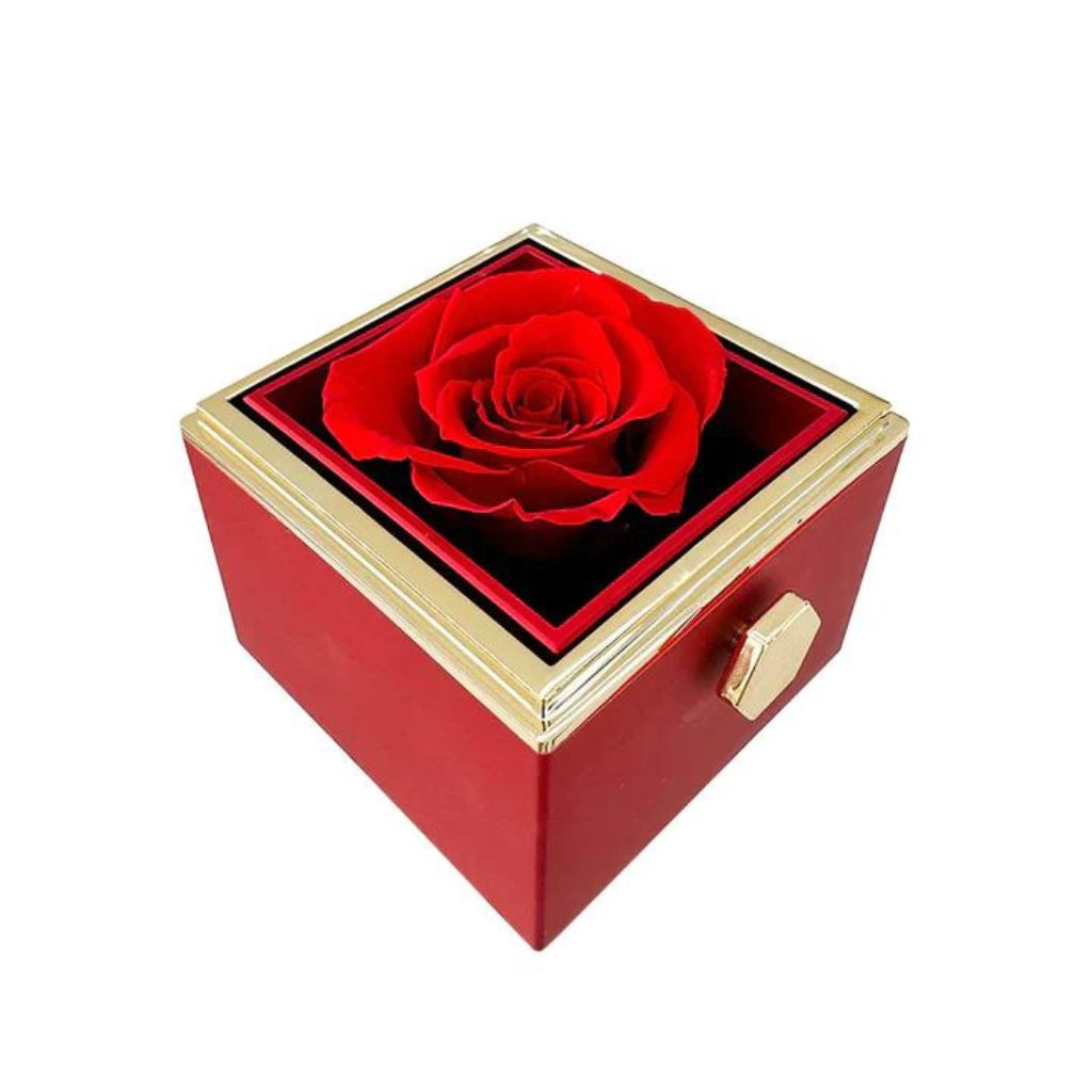 Colar com Caixa Rotativa Surpresa - Rosa Amor Eterno