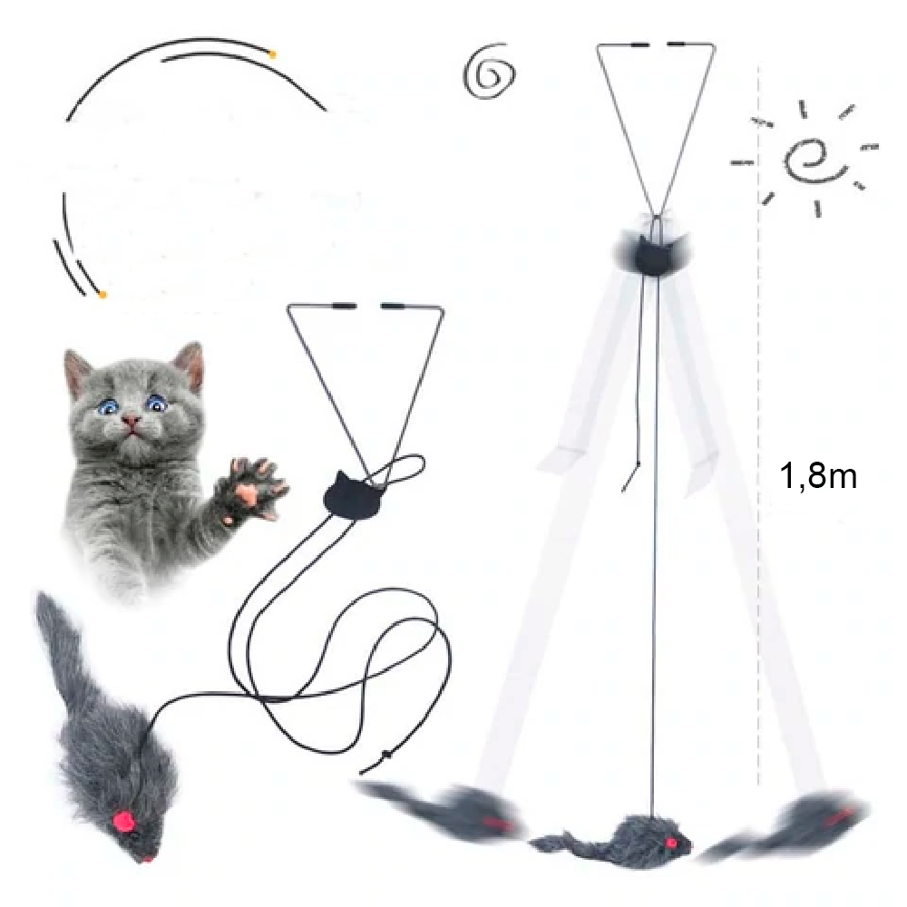 Brinquedo de Rato Saltitante Para Gato
