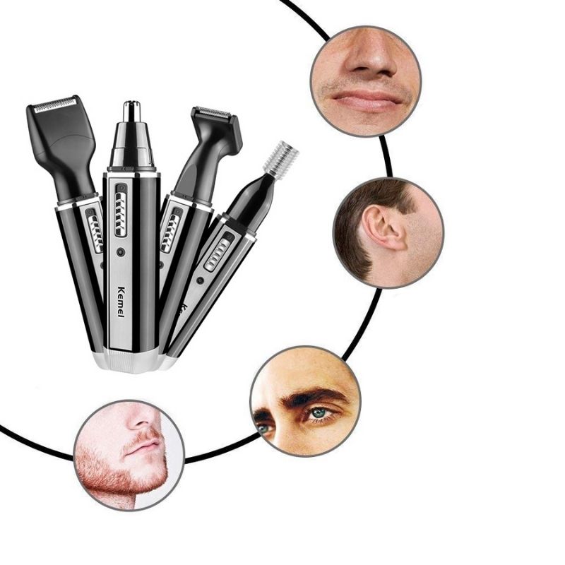 Barbeador Sem Fio Kit Kemei