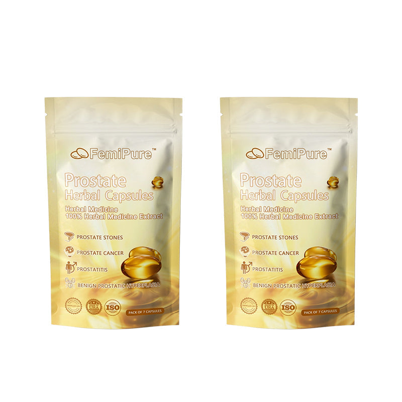 Cápsulas de ervas naturais da próstata FemiPure™ - apoiam a função reprodutiva masculina
