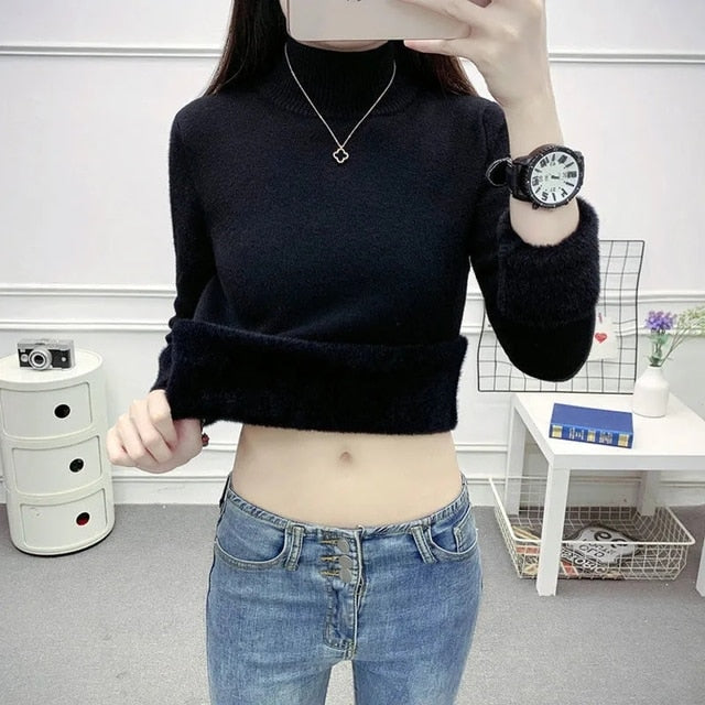 Blusa de Veludo Feminina- Coleção de Inverno