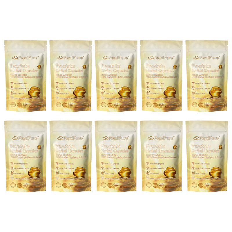 Cápsulas de ervas naturais da próstata FemiPure™ - apoiam a função reprodutiva masculina
