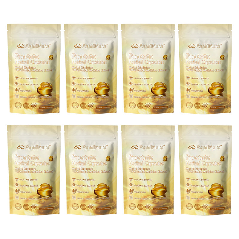 Cápsulas de ervas naturais da próstata FemiPure™ - apoiam a função reprodutiva masculina
