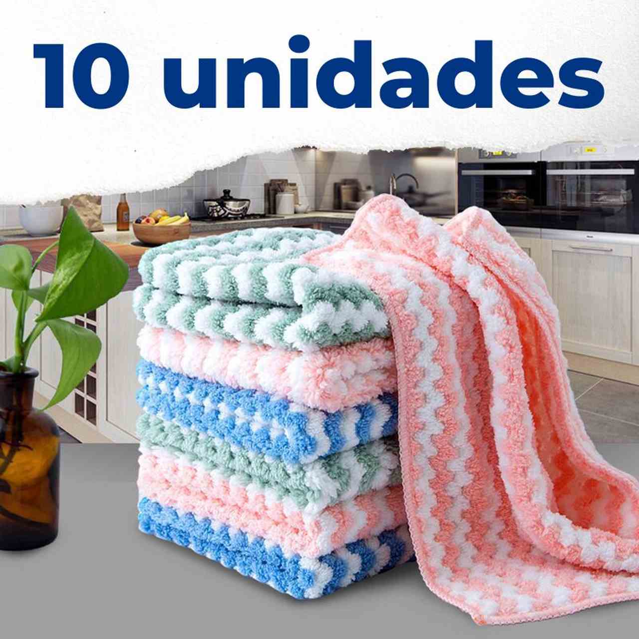 (Compre 5 Ganhe 10) Panos Mágicos® - Microfibra Macia para Limpeza Perfeita Premium 2023 - Frete Grátis