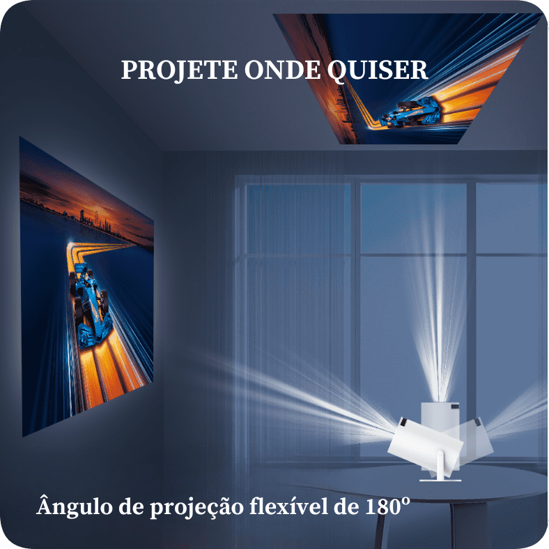 Projetor de Cinema LED 4k - Wi-Fi - Android