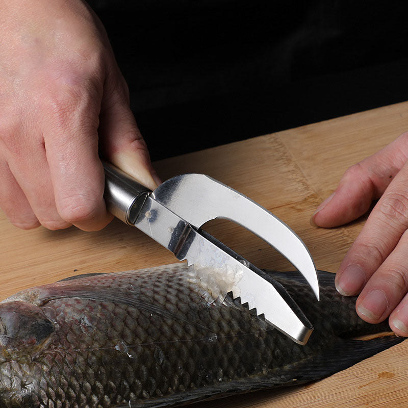 FACA LIMPA ESCAMA DE PEIXE 3 EM 1