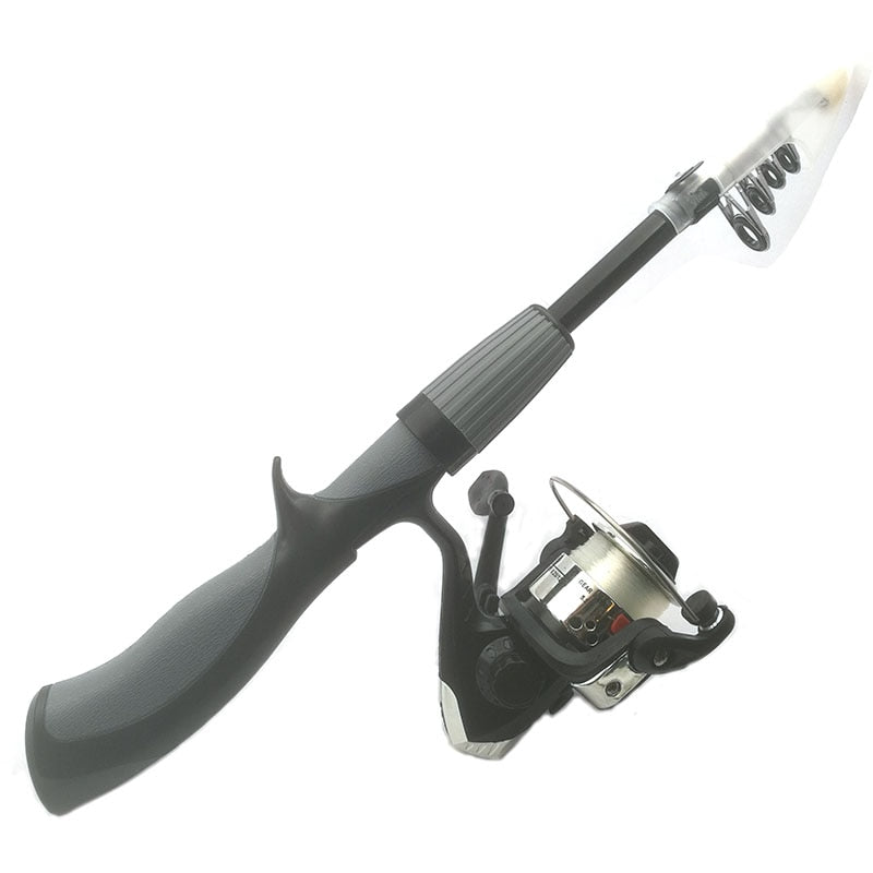 Vara de pesca dobrável com molinete