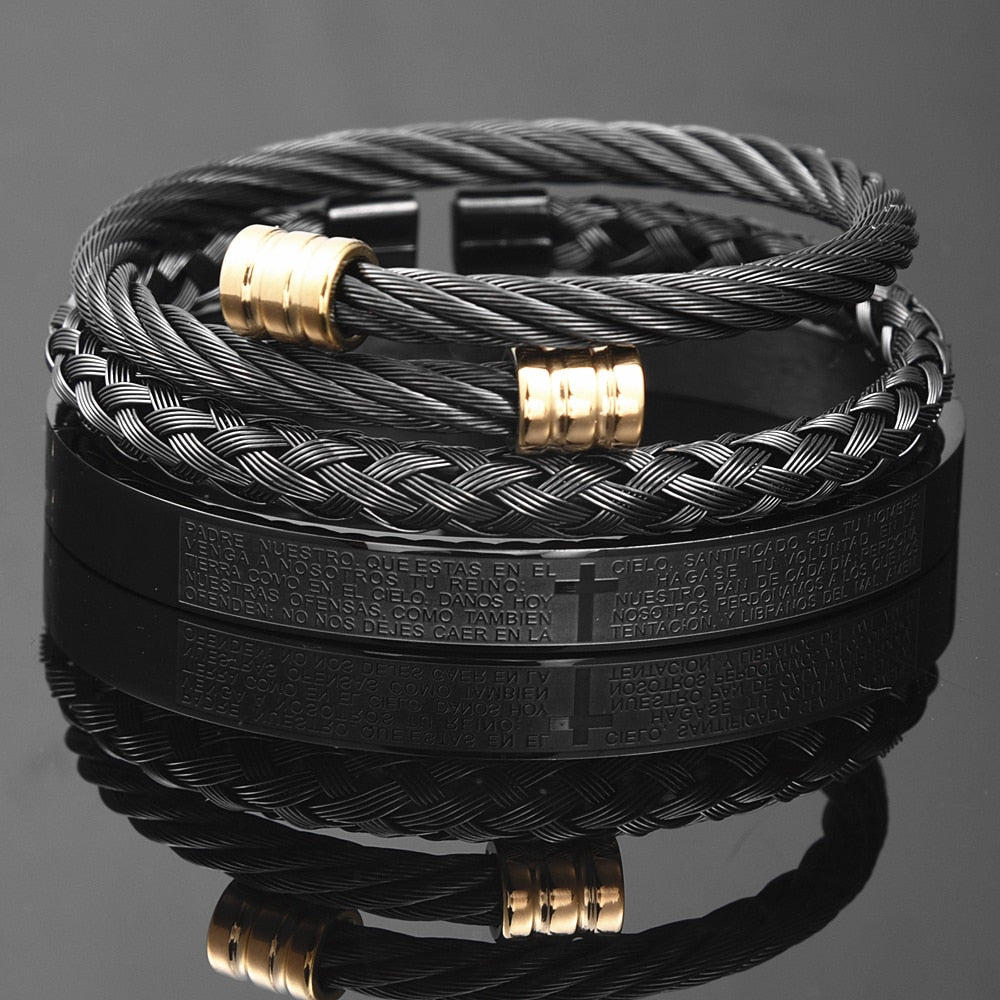 Pulseira Escultural Romana (KIT 3 POR 1)