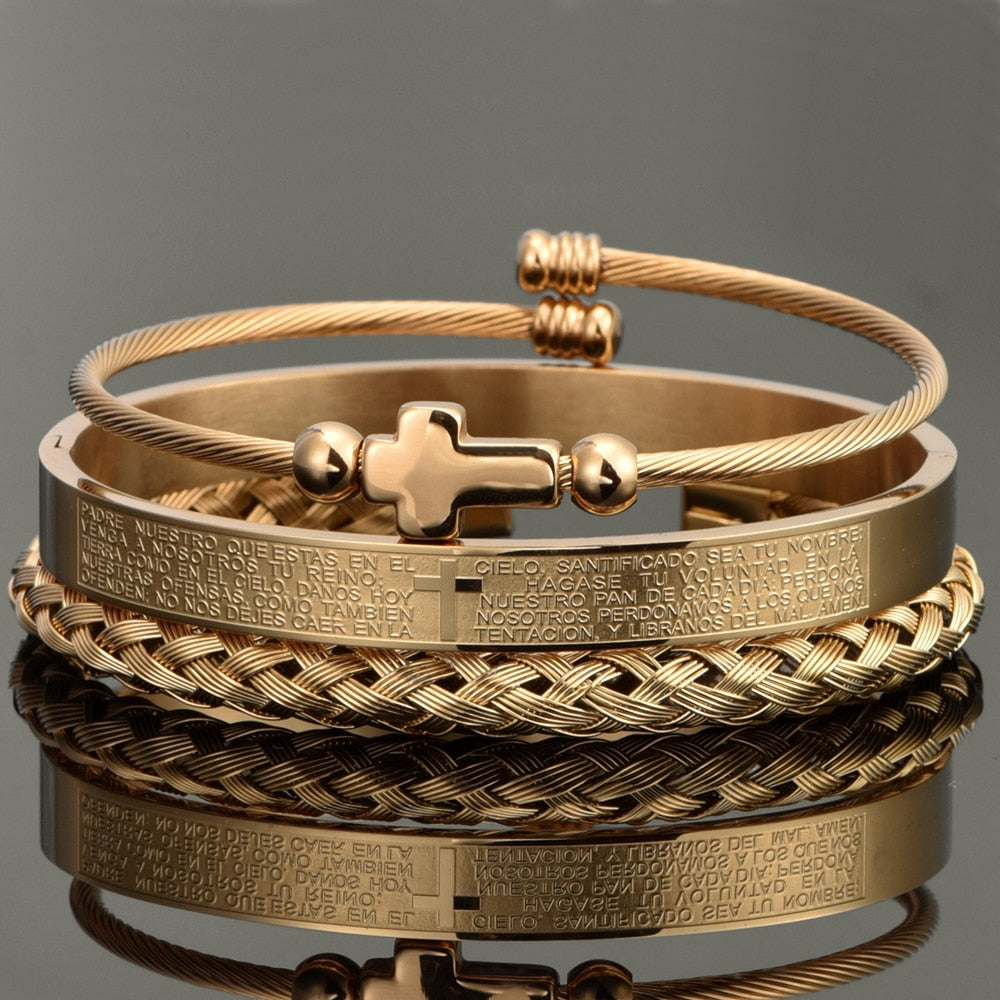 Pulseira Escultural Romana (KIT 3 POR 1)