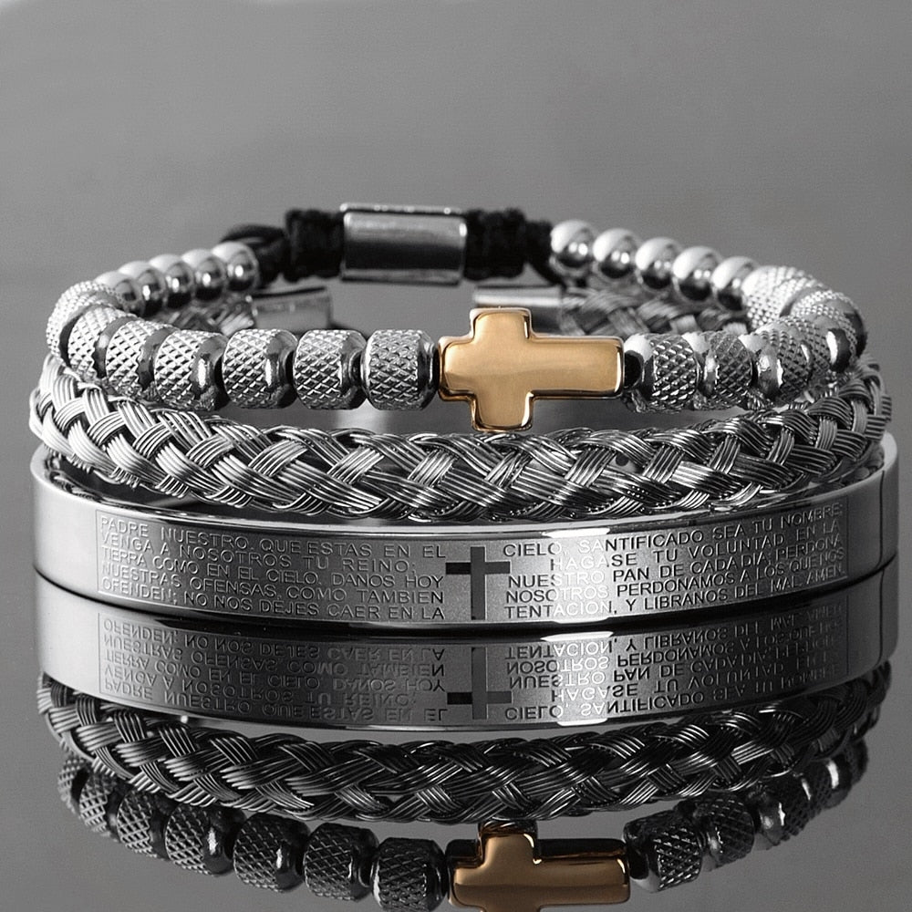 Pulseira Escultural Romana (KIT 3 POR 1)