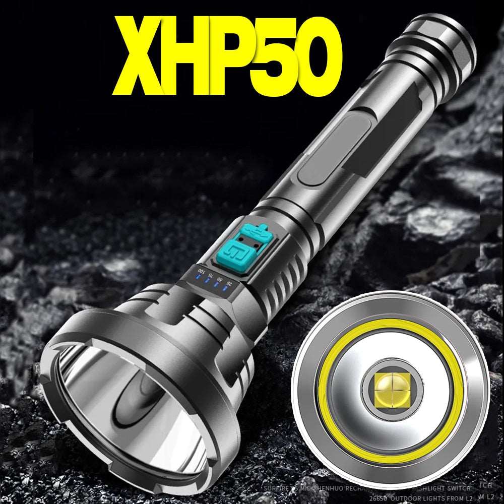 Lanterna de Led Recarregável Grande Tocha - XHP50