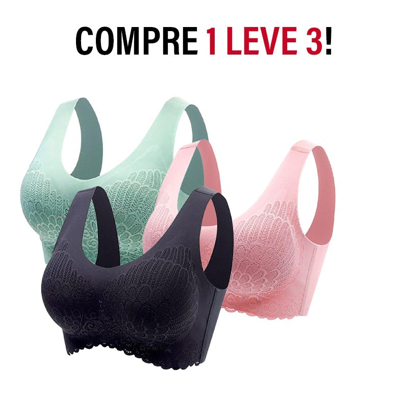 KIT 3 Peças - Sutiã Comfort Plus 5D - Compre 2 Leve 3