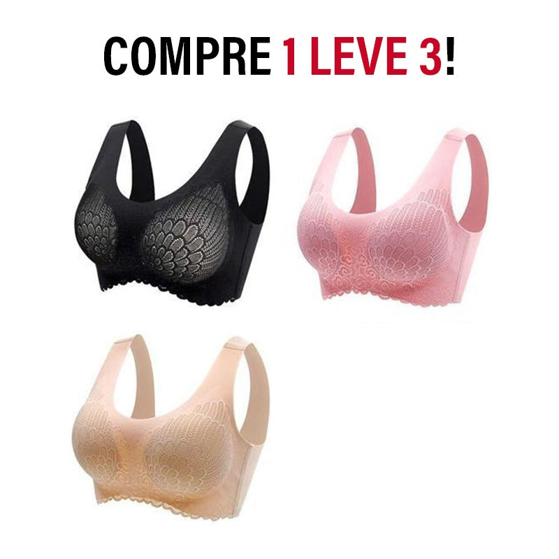 KIT 3 Peças - Sutiã Comfort Plus 5D - Compre 2 Leve 3
