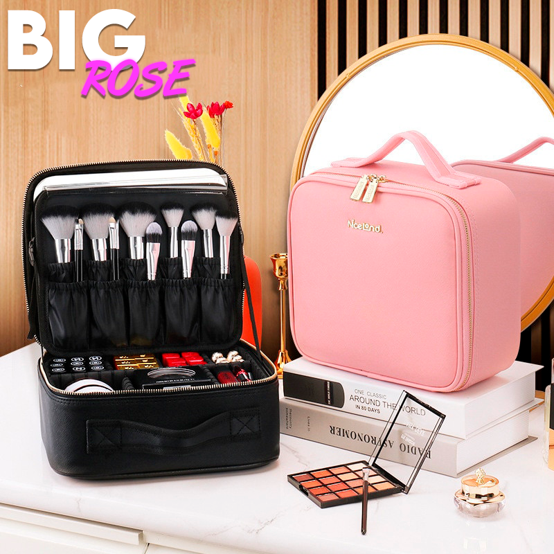 Necessaire de Couro com Espelho LED e Divisões Personalizáveis + Brinde Exclusivo
