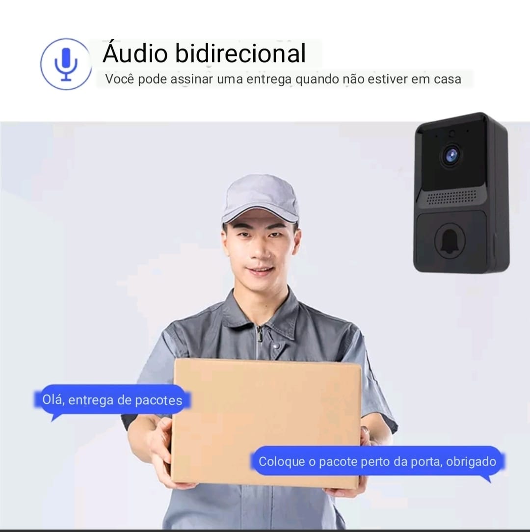 Campainha Inteligente com Câmera HD Integrada