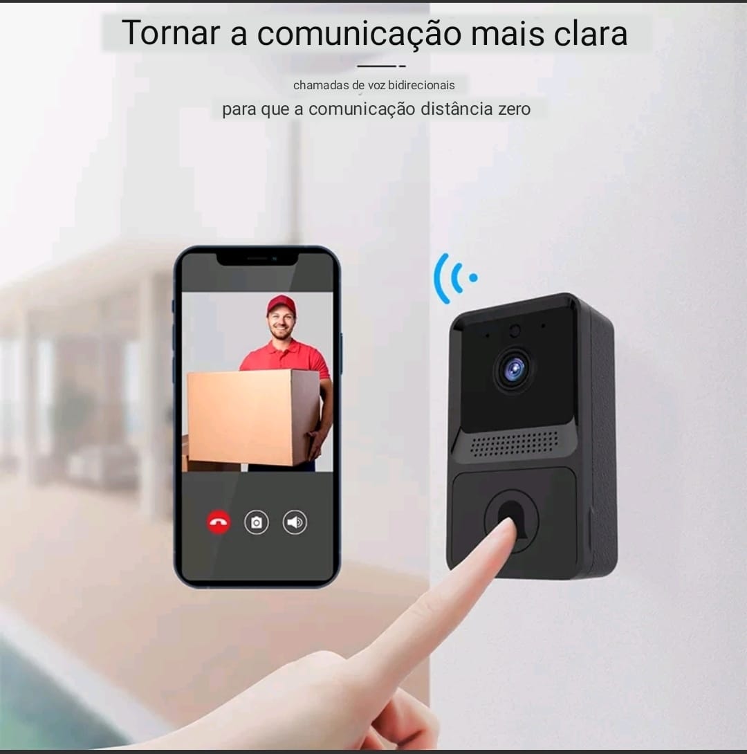 Campainha Inteligente com Câmera HD Integrada