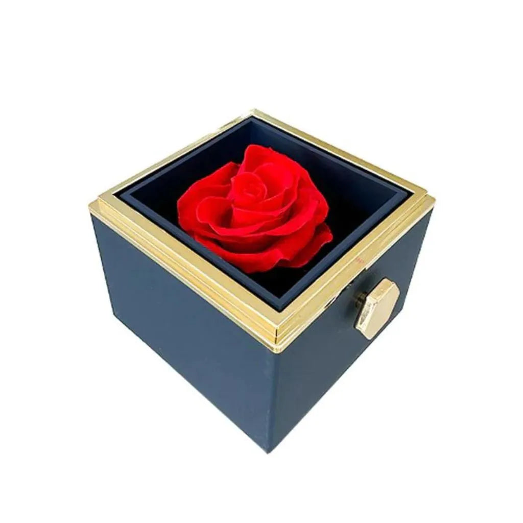 Colar com Caixa Rotativa Surpresa - Rosa Amor Eterno