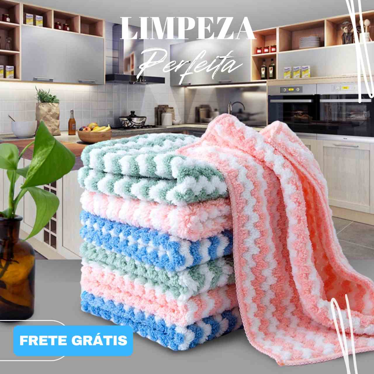 (Compre 5 Ganhe 10) Panos Mágicos® - Microfibra Macia para Limpeza Perfeita Premium 2023 - Frete Grátis