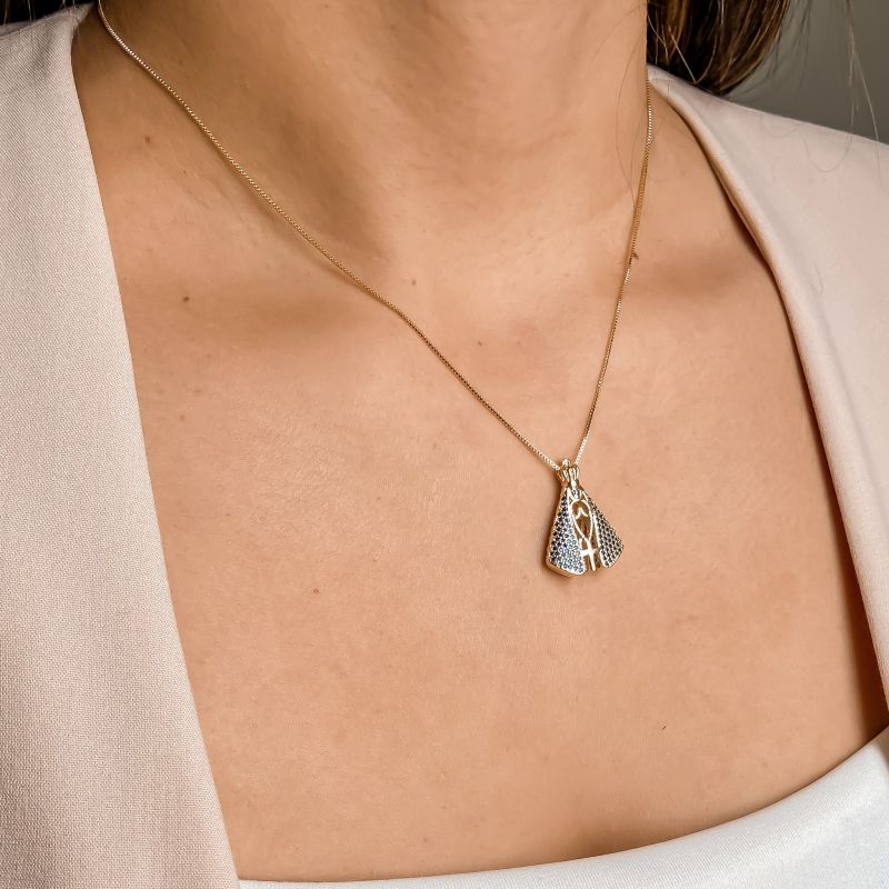 Colar Nossa Senhora Aparecida - Banhado em Ouro 18k (Colar + Pingente)