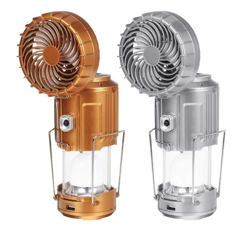 CampingPRO ™ Ventilador, Lâmpada e Banco de Baterias movidos a Energia Solar 6 em 1