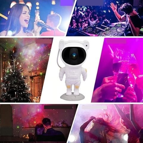 Projetor de Luz Astronauta Galático 360°
