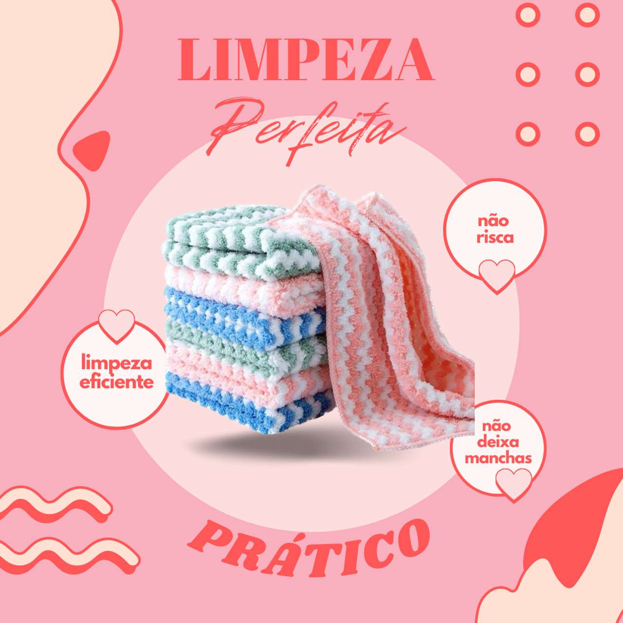 (Compre 5 Ganhe 10) Panos Mágicos® - Microfibra Macia para Limpeza Perfeita Premium 2023 - Frete Grátis