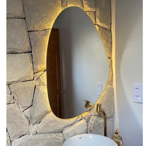 Espelho Casa Luxo Orgânico com Led + Brinde