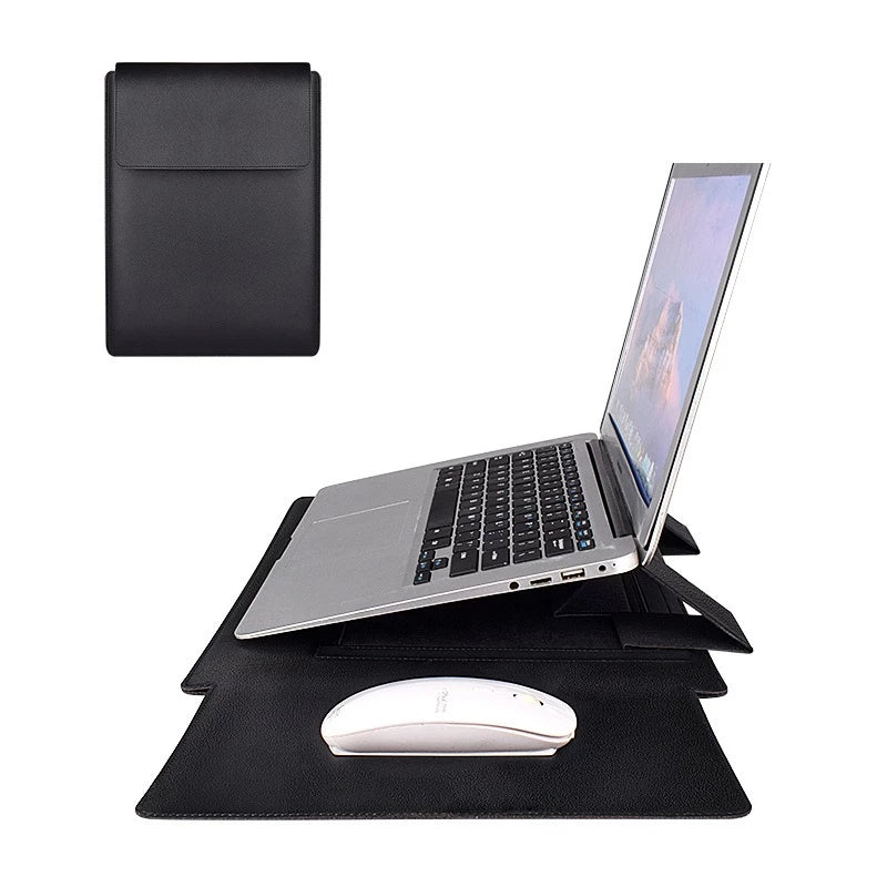 Capa em Couro com Suporte para Notebook