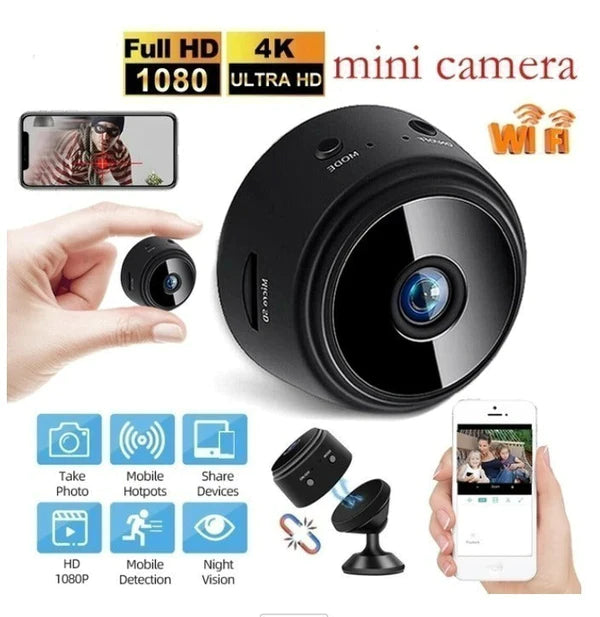 Mini Câmera Espiã Portátil - Imagem e Áudio - Versão HD 2023