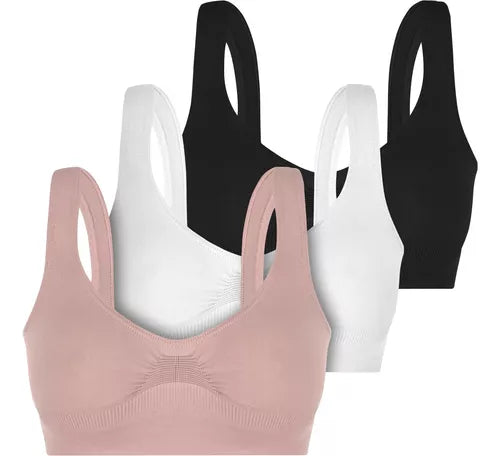 Calcinha Lupo Clássica Sem Costura 10un Sortidas + Kit Com 3 Sutiãs Top Loba Lupo Sortidas