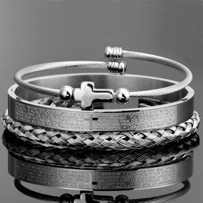 Pulseira Escultural Romana (KIT 3 POR 1)