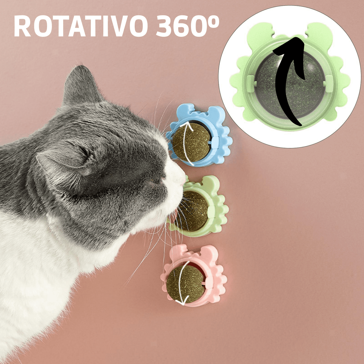 Bola de parede para gatos Catnip